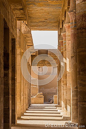 Columns of the Festival Hall of Thutmose III in the Karnak Temple Complex, Egy Stock Photo