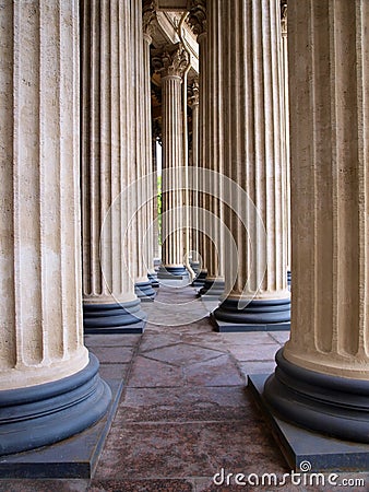 Columns of Kazanskiy Cathedral Stock Photo