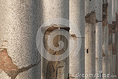 Columns at the Ruins at the Roman Forum of Trajan Editorial Stock Photo