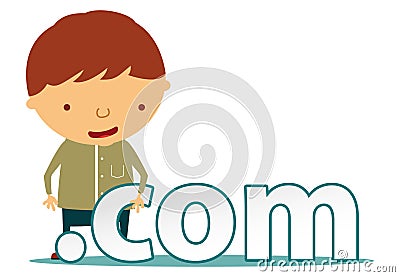 Com character Vector Illustration