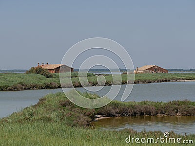 Comacchio Lagoons boat trip Stock Photo