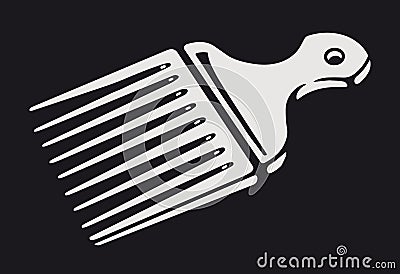 Comb hairbrush vintage flyer monochrome Vector Illustration