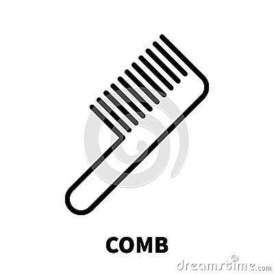 Comb icon or logo in modern line style. Vector Illustration