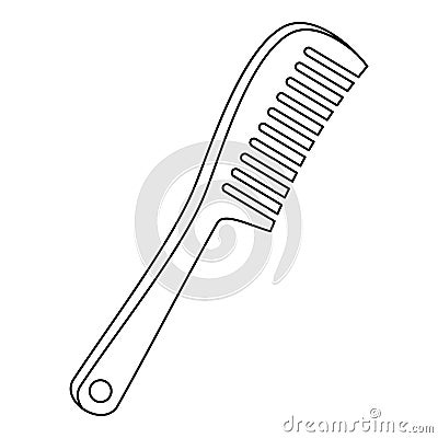 Comb icon, outline style Vector Illustration