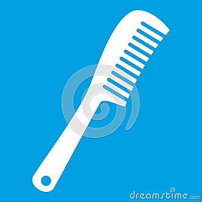 Comb icon white Vector Illustration