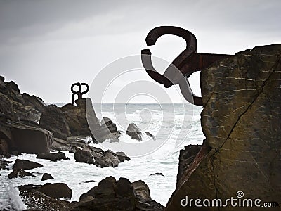 Comb of wind (Peine del Viento) Stock Photo