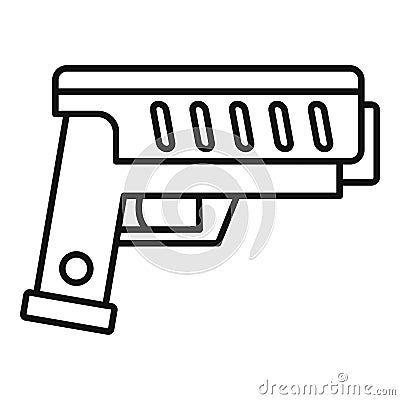 Combat blaster icon, outline style Vector Illustration