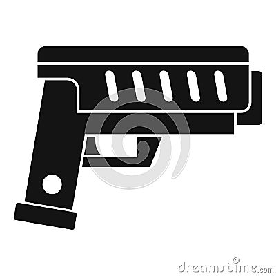 Combat blaster icon, simple style Vector Illustration