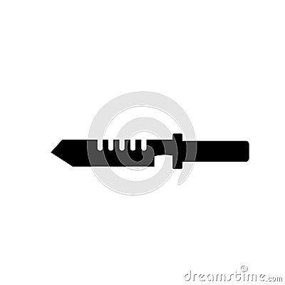 combat knife icon. Trendy combat knife logo concept on white background from army and war collection Vector Illustration