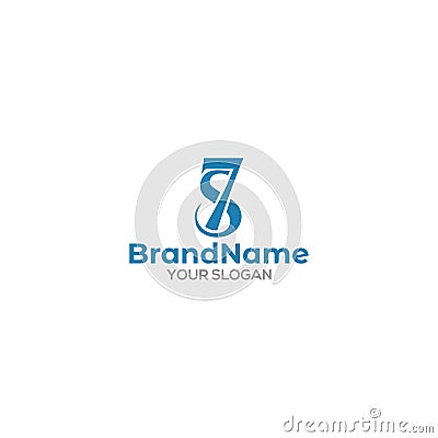 Combination initial S7 Logo Design Vector Vector Illustration