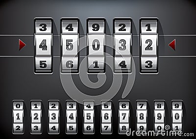 Combination lock Vector Illustration