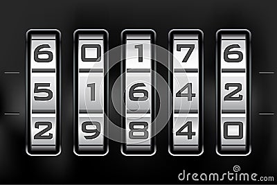 Combination lock - number code Stock Photo