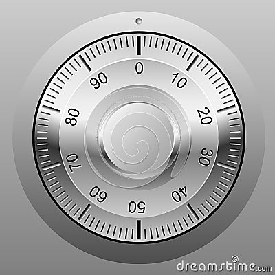 Combination lock wheel Vector Illustration