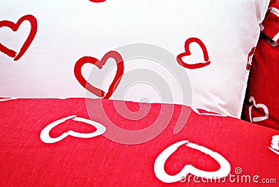 Combination of multicolor funky pillows Stock Photo