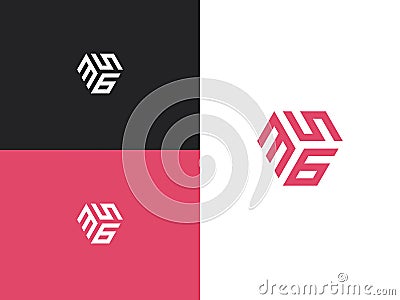 Combination number, stylish vector emblem for design Stock Photo