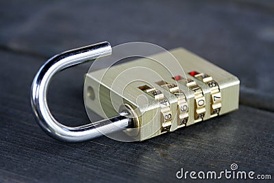 Combination padlock Stock Photo