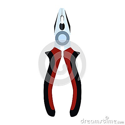 Combination pliers. Electrician, construction worker and repairman hand tool, flat vector illustration. Vector Illustration