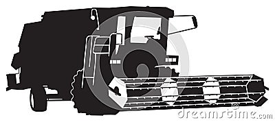 Combine harvester Vector Illustration