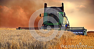 Combine harvester Stock Photo