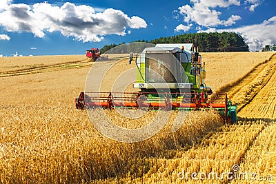 Combine harvester Stock Photo