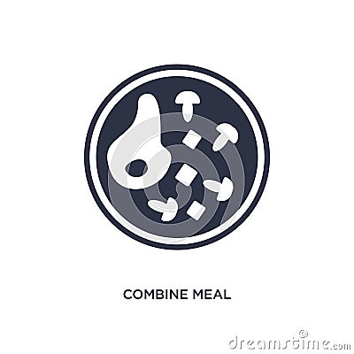 combine meal icon on white background. Simple element illustration from bistro and restaurant concept Vector Illustration
