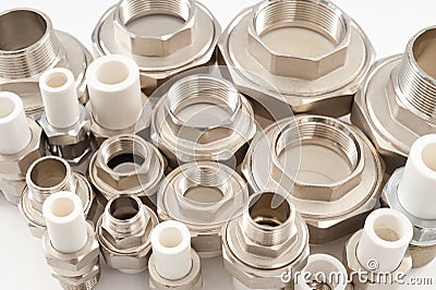 Combined fittings Stock Photo