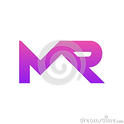 The combined logo template letters M and R Vector Illustration