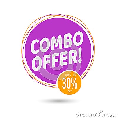 Combo Offer vector, icons and images Stock Photo