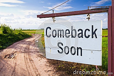 Come back soon Stock Photo