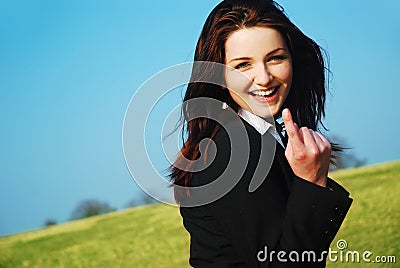 Come with me! Stock Photo