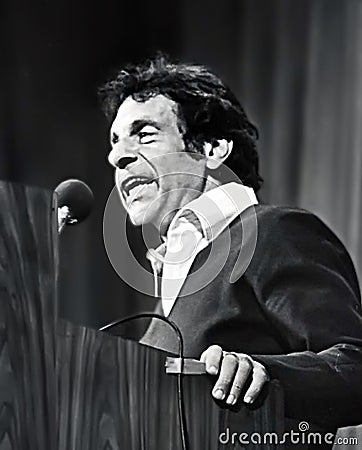 Mort Sahl in Los Angeles in 1974 Editorial Stock Photo