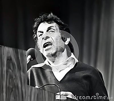 Mort Sahl in Los Angeles in 1974 Editorial Stock Photo