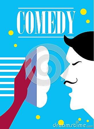 Comedy cinema poster. Stock Photo