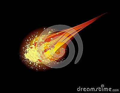 Comet background on dark Stock Photo