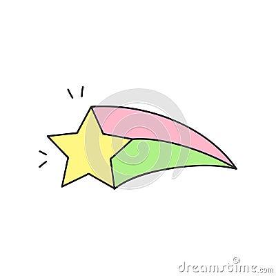 Comet star vector illustration icon Vector Illustration