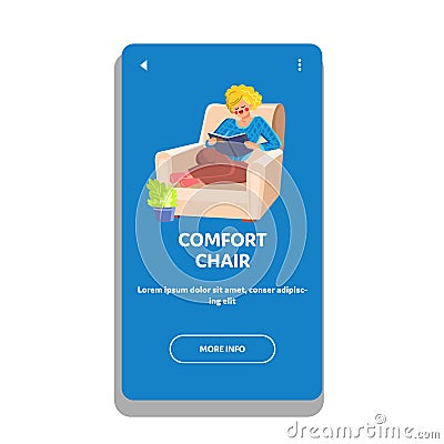 comfort chair vector Cartoon Illustration