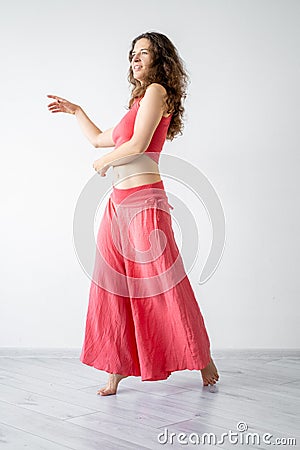 comfort dance female model sportive cloth Stock Photo