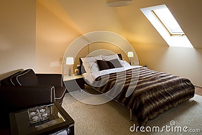 Comfortable bedroom Stock Photo