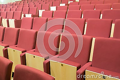 Comfortable chairs in modern audience hall Stock Photo