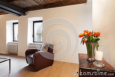 Comfortable loft furnished Stock Photo