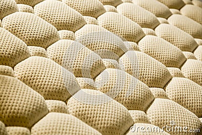 White color comfortable mattress closeup macro view pattern background Stock Photo