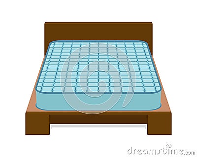 Comfortable mattress for sleeping on the bed Vector Illustration