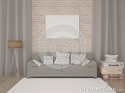 Comfortable modern living room. Editorial Stock Photo