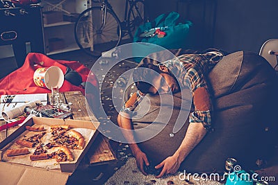 Comfortable place to pass out. Stock Photo