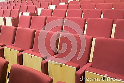 Comfortable chairs in modern audience hall Stock Photo