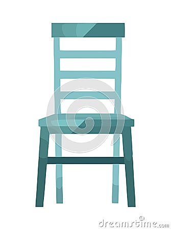 Comfortable wood chair modern Vector Illustration