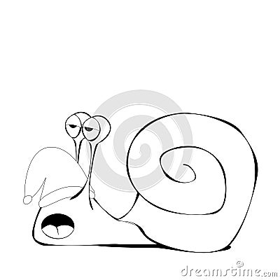 Comic art slug in sleep clouthes Stock Photo