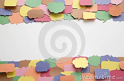 Comic balloons border Stock Photo