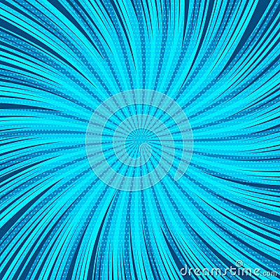 Comic blue dynamic background Vector Illustration