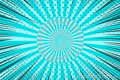 Comic book bright turquoise background Vector Illustration